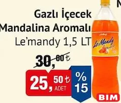LE'MANDY GAZLI İÇECEK MANDALİNA AROMALI 1,5 LT